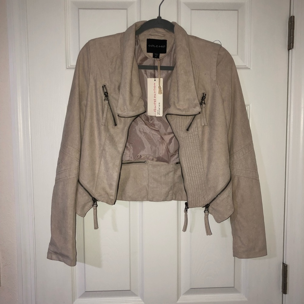 Suede Moto Jacket